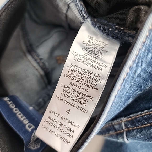 NEW Democracy Ab Solution Size 4 Slimming Pants Blue Ankle Skimmer Pants - Picture 6 of 11